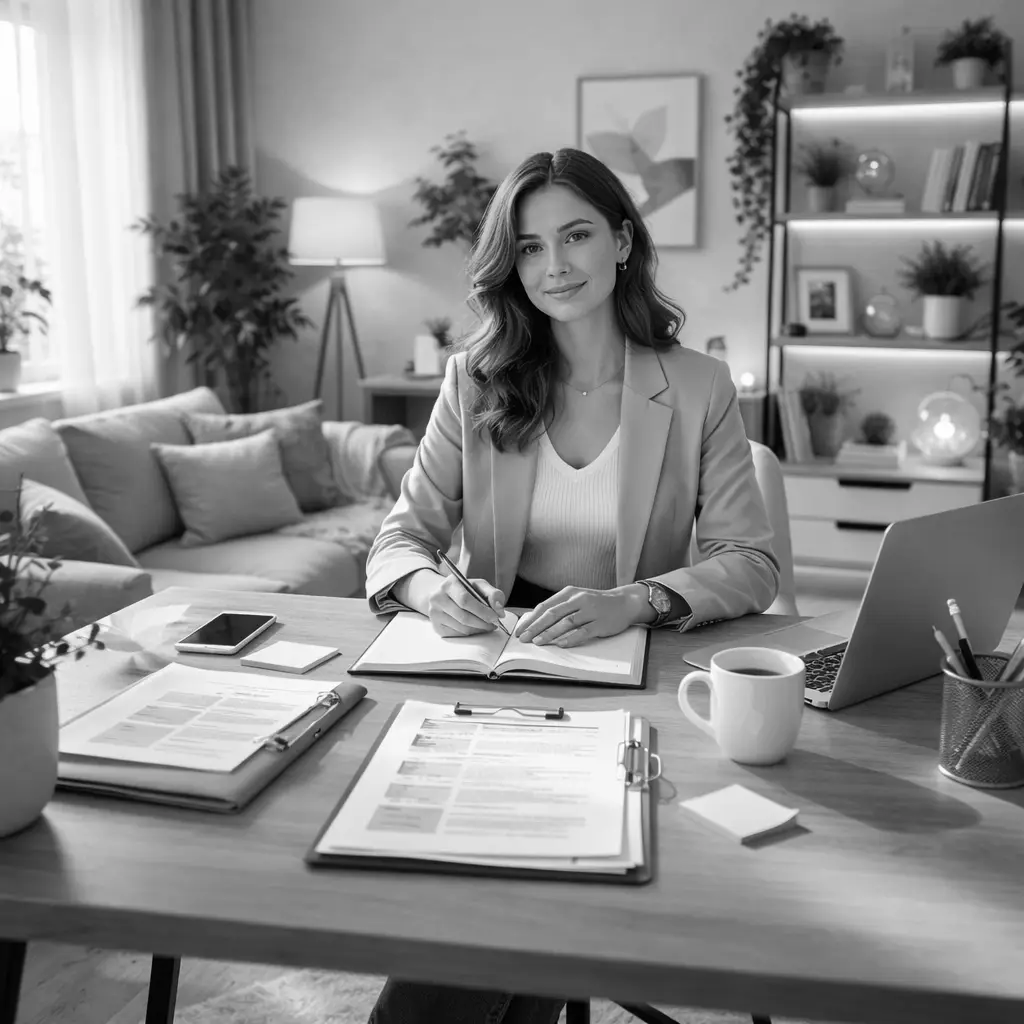 Девушка рекрутер проводит собеседование на вакансию вебкам модели